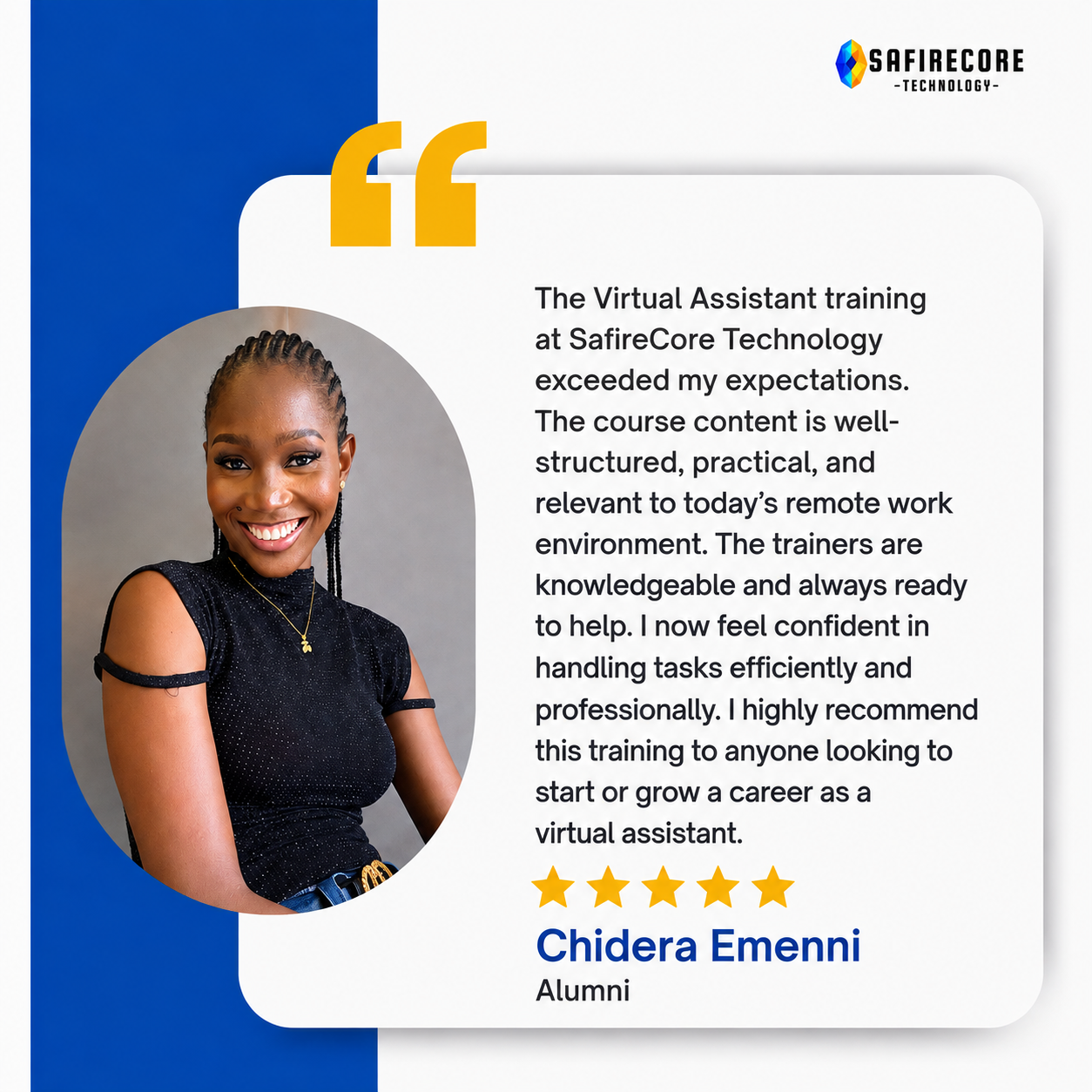 Virtual Assistant working